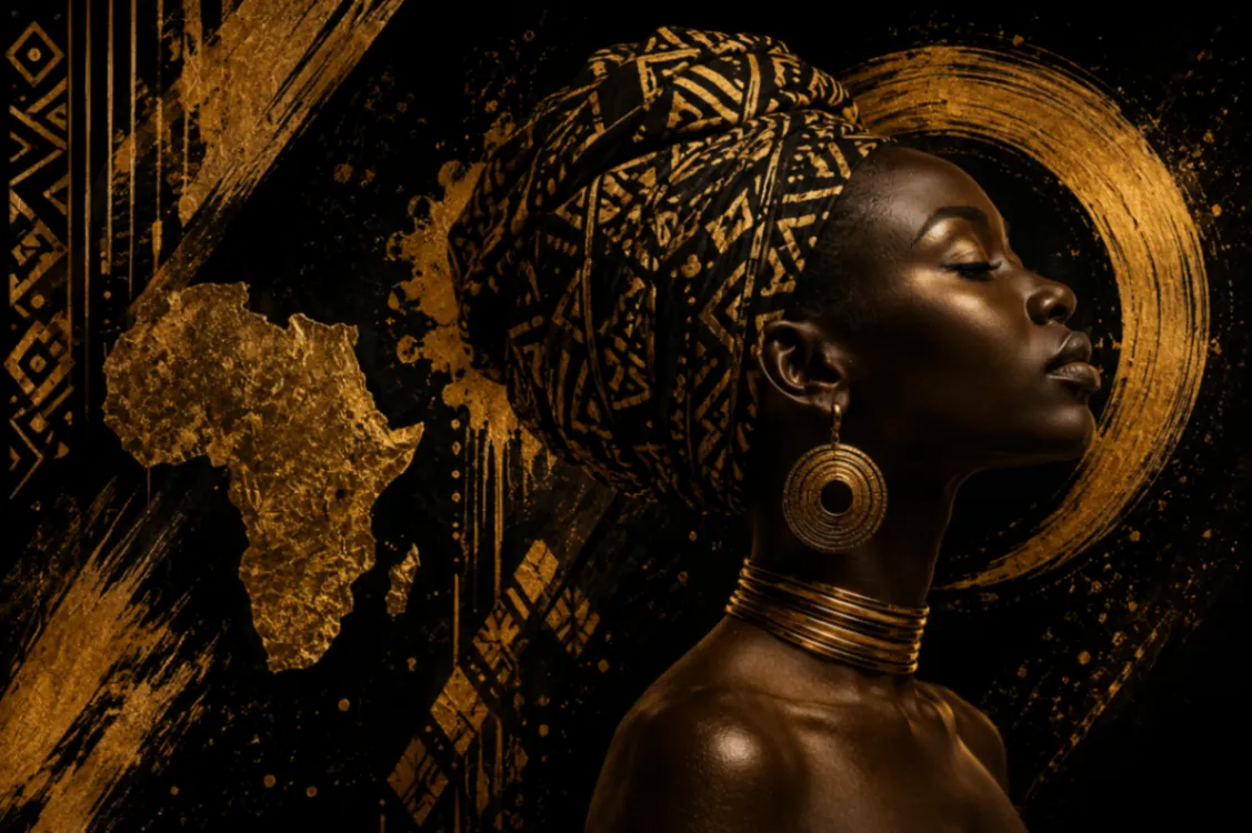 Editorial portrait of an African creative in profile